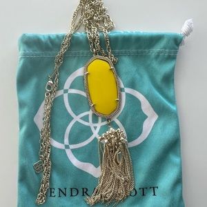 Kendra Scott Rayne Gold Long Pendant Necklace in Yellow